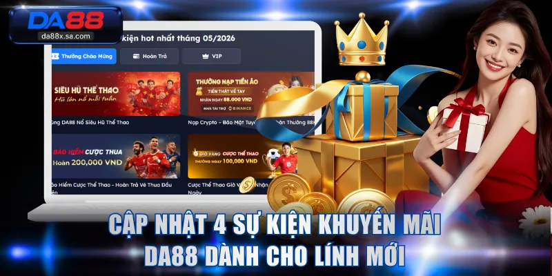 Cập nhật 4 sự kiện khuyến mãi DA88 dành cho lính mới