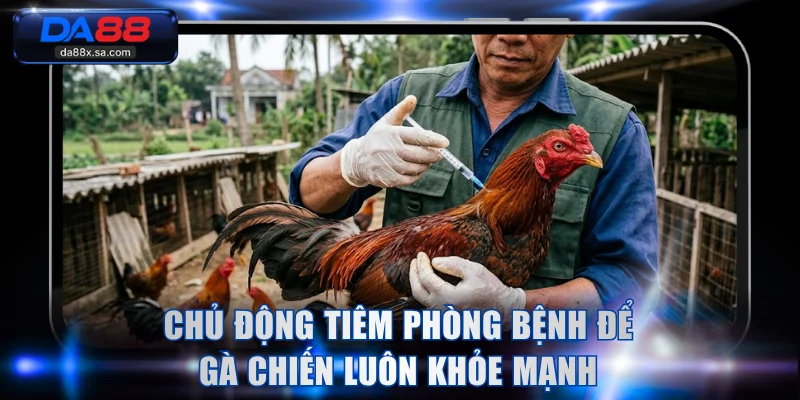 Chủ động tiêm phòng bệnh để gà chiến luôn khỏe mạnh