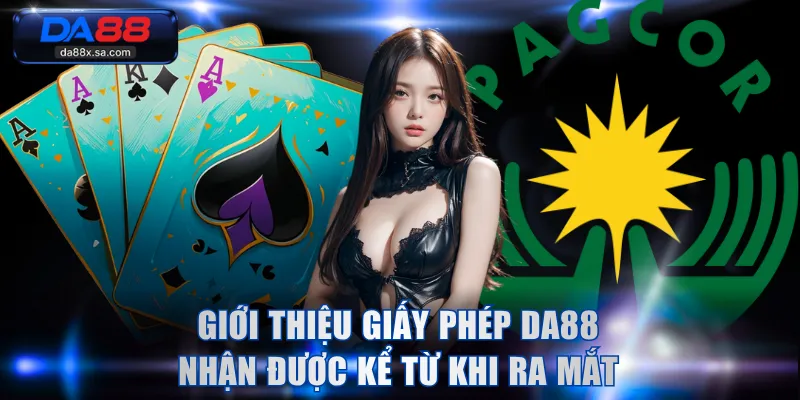 Giới thiệu giấy phép DA88 nhận được kể từ khi ra mắt