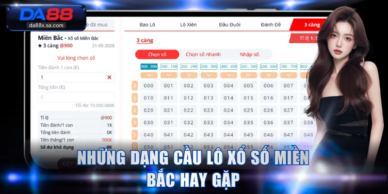 Những dạng cầu lô xổ số miền Bắc hay gặp